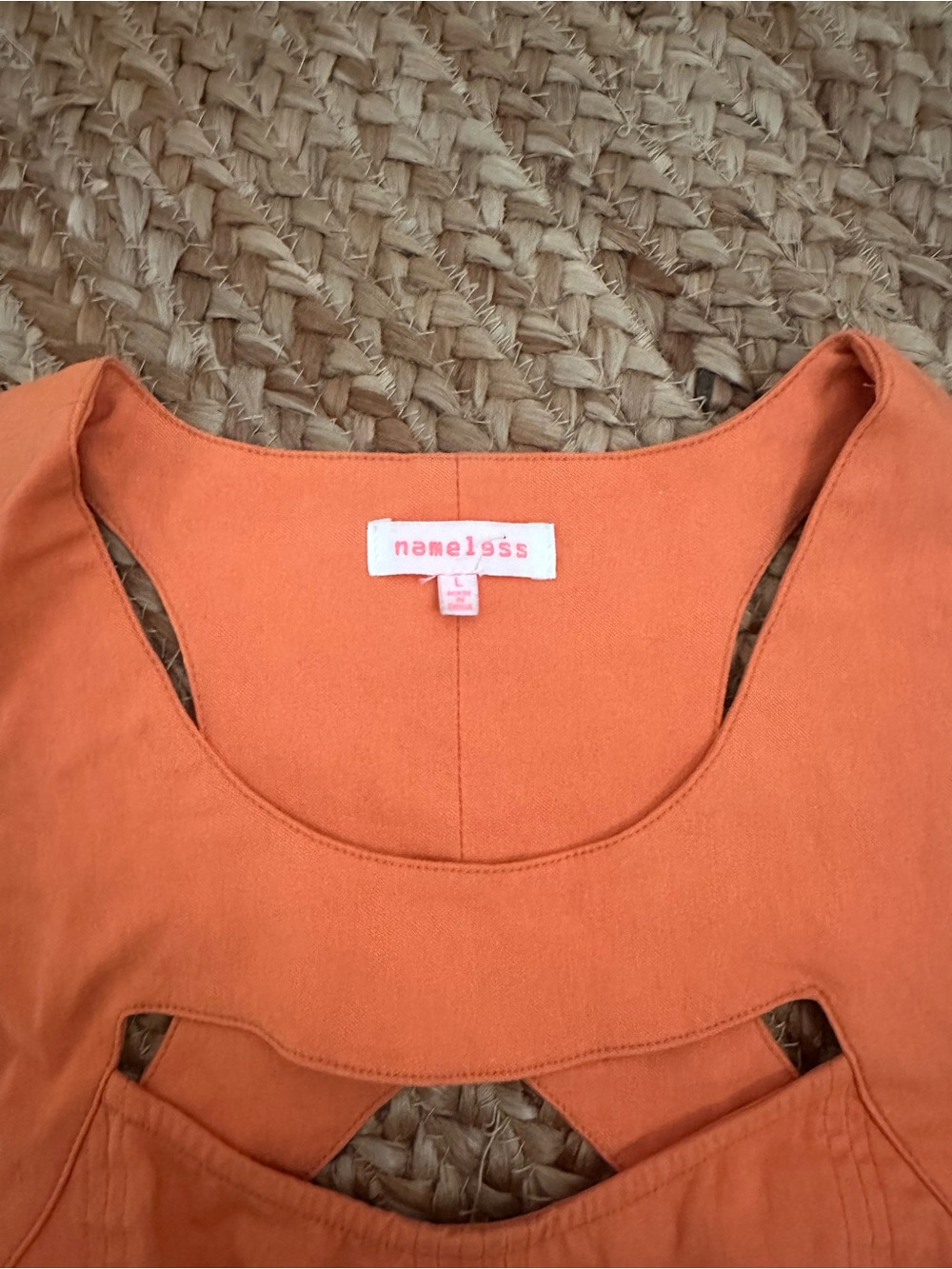 ORANGE CUT OUT MINI DRESS - Picture 2 of 6